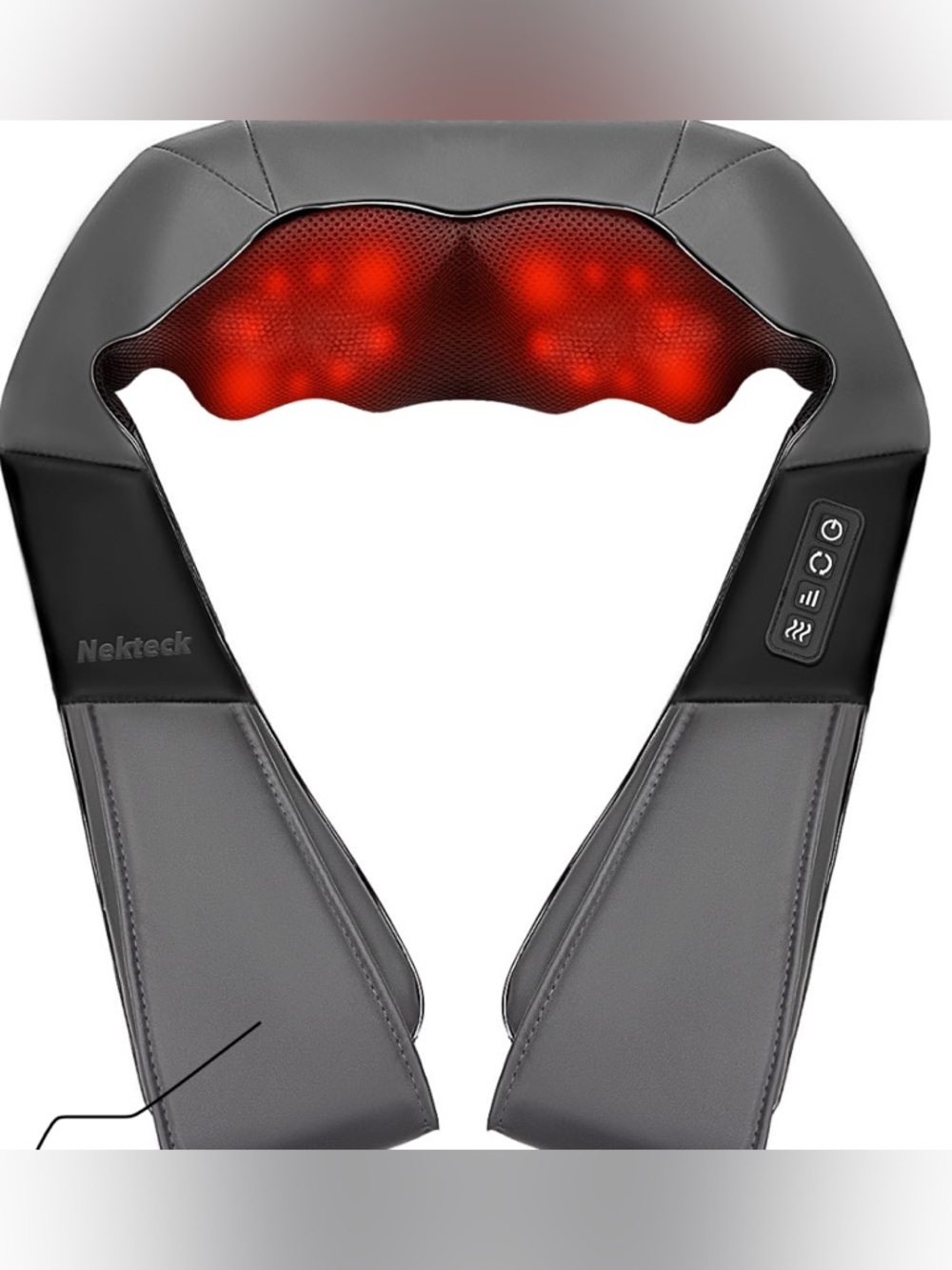 Gray Shiatsu Neck & Shoulder Massager with Heat